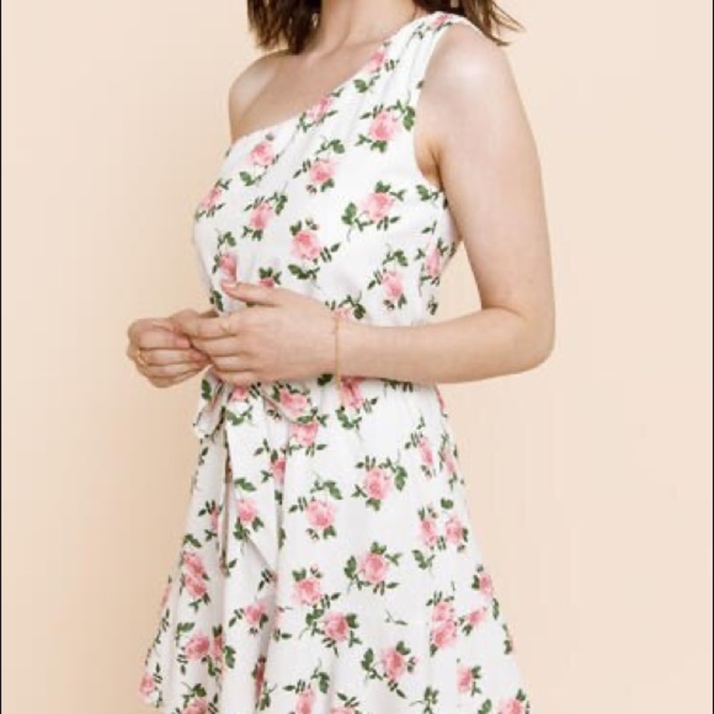 One Shoulder Floral Tie Dress - Francesca’s, LARGE, NWT